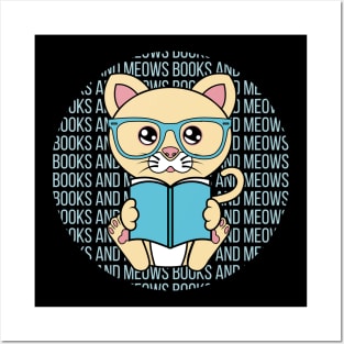 All I Need is books and cats, books and cats, books and cats lover Posters and Art